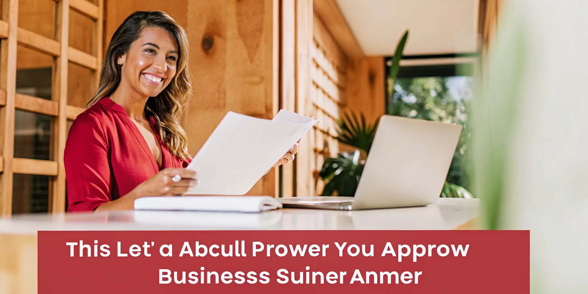 Small business owner reviewing financing documents at a modern desk