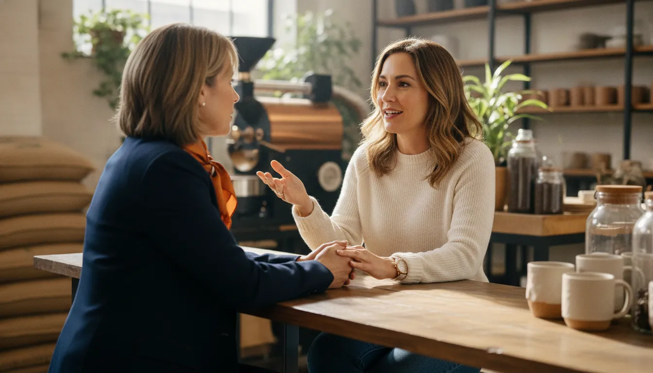 Woman business owner discussing financing options with a specialist