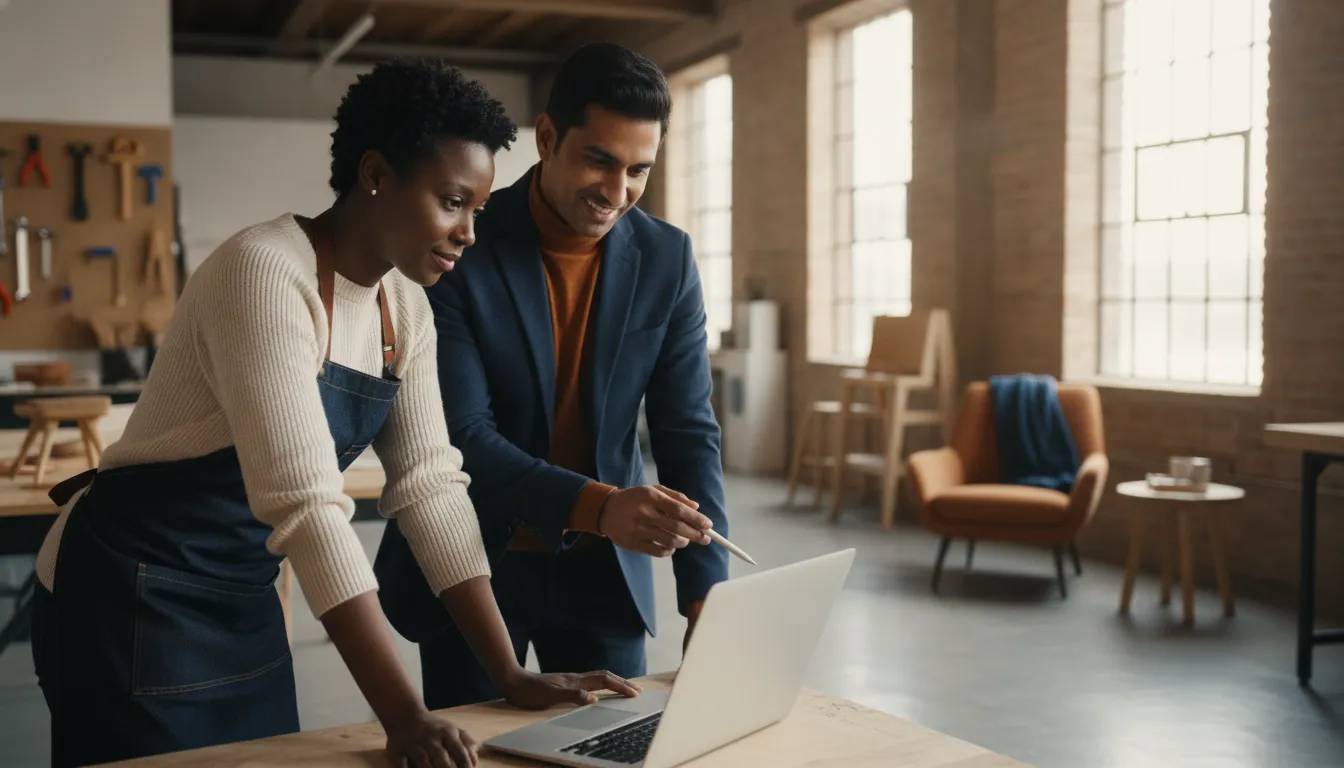 business-credit-score-explained-loan-options-655107 Small business owner discussing financing options with a specialist