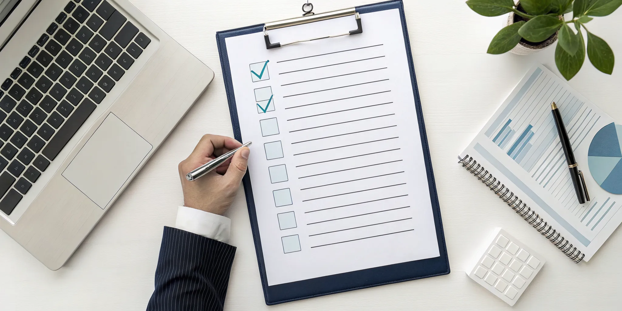 A business owner reviews an SBA loan requirements checklist.