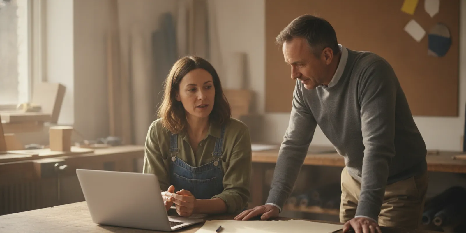 best-business-loan-lenders-a-practical-way-to-compare-financing-providers-477177 Small business owner reviewing financing options and paperwork at a desk